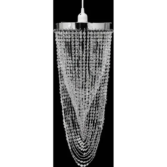 Elegant lysekrone med prismer 22x58 cm