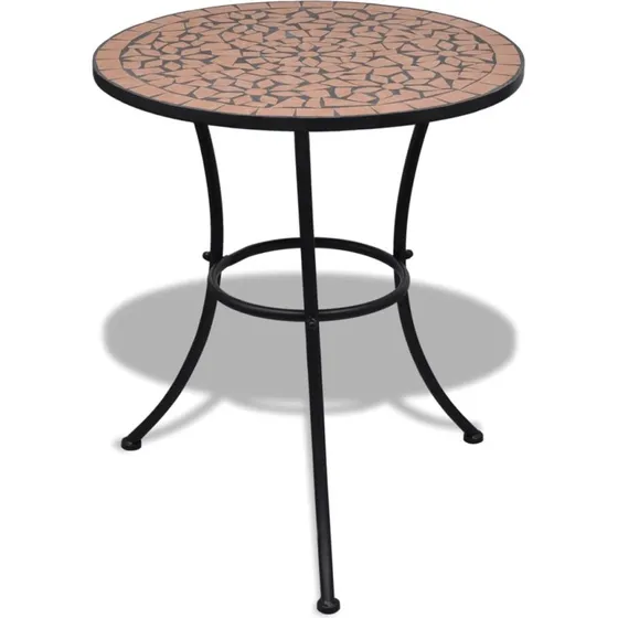 Bistrobord 60 cm mosaik i terracotta