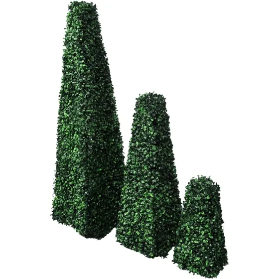 Kunstig pyramide-planteskulptur sæt, 3 stk, 95 cm