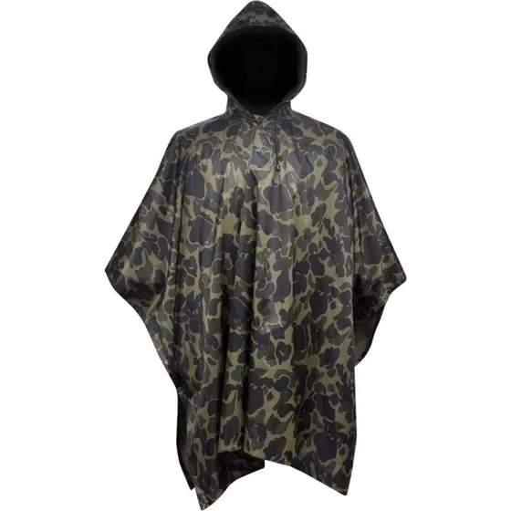 Army-camouflage vandtt regnponcho til brn