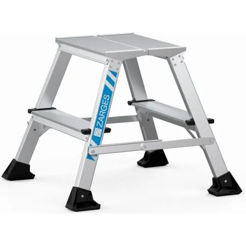 Zarges XLSTEP P trappestige, eloxeret, 2 trin (0,49 m)