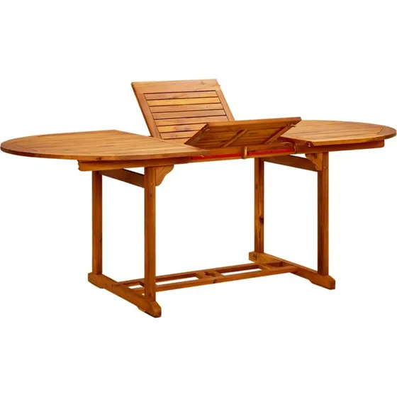 Havebord i massivt akacietr 200x100x75 cm (sammenklappeligt)