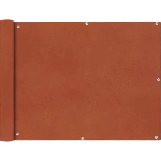 Balkonafskærmning i PU-belagte Oxfordstof 90x600 cm - Terracotta