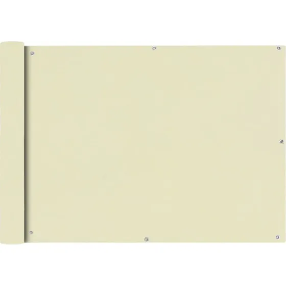 Balkonafskærmning i PU-belagte Oxford-stof 75x600 cm creme