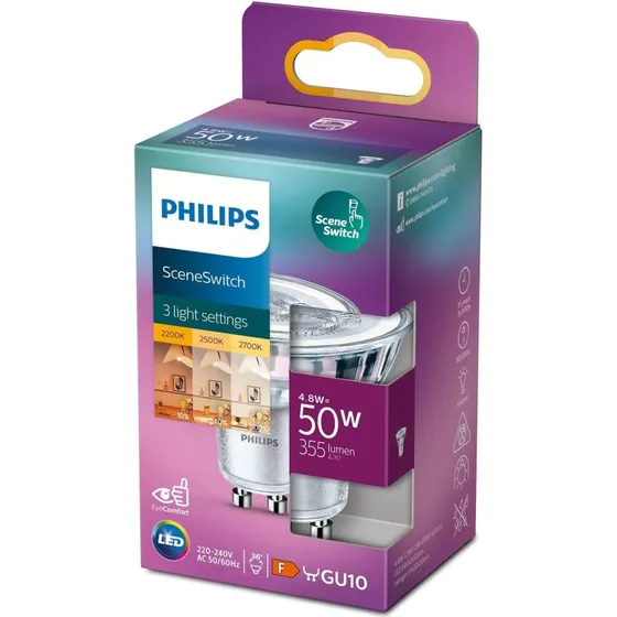 Philips SceneSwitch GU10 LED 4,8W (50W) 3-stadier