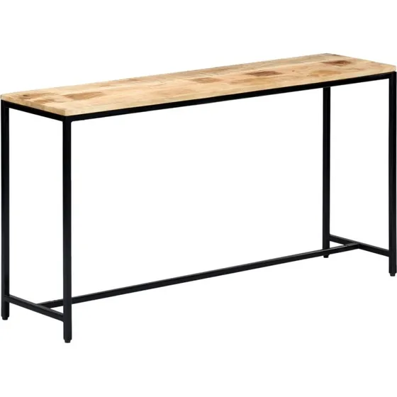 Konsolbord i massivt ru mangotræ 140x35x76 cm