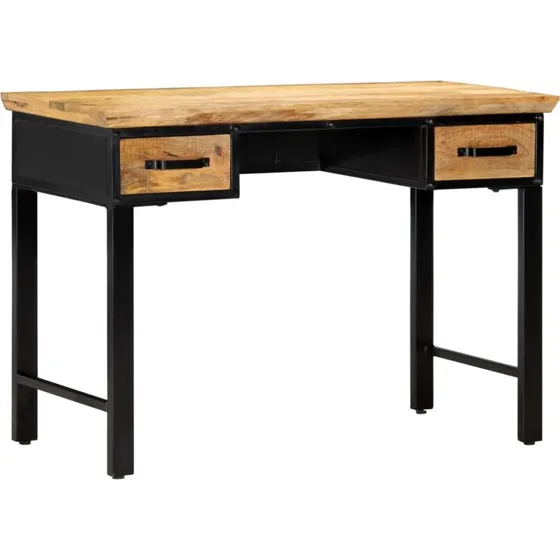 Skrivebord i massivt mangotræ 110x50x76 cm
