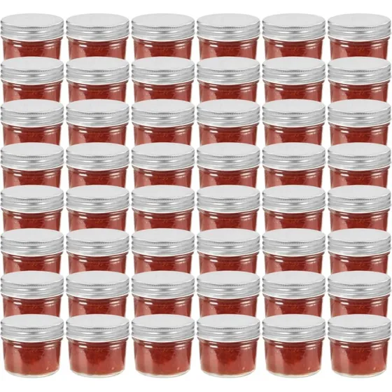 Syltetjsglas 48 stk., 110 ml med slv lg