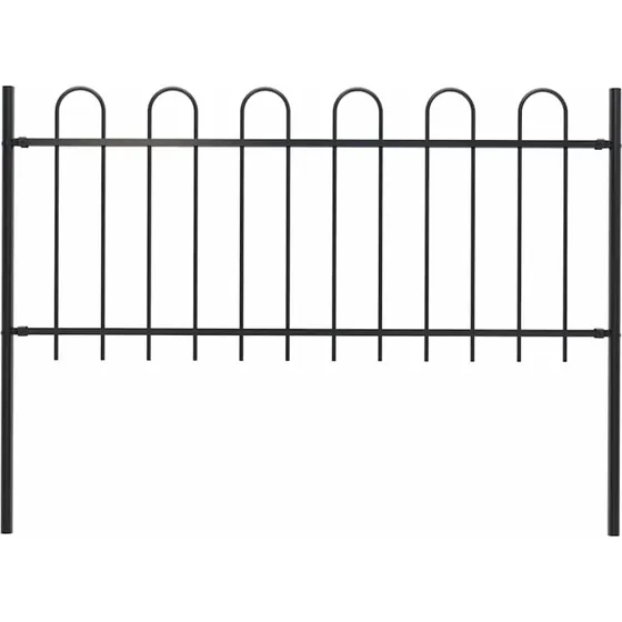 Havehegn i stl med buet top 18180 cm, sort