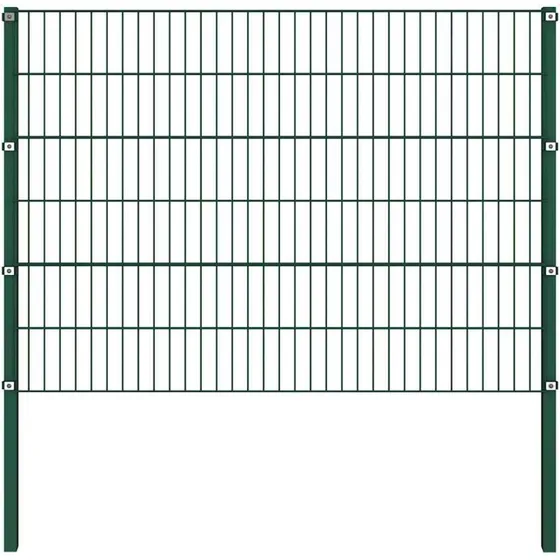 Hegnspanel st i pulverlakeret jern 176,5x120 cm - grn