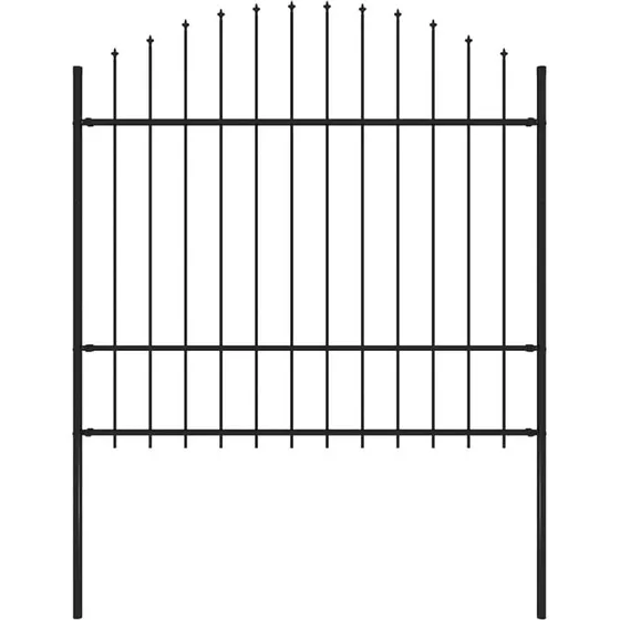 Havehegn med spydtop i stl 181x175 cm, sort