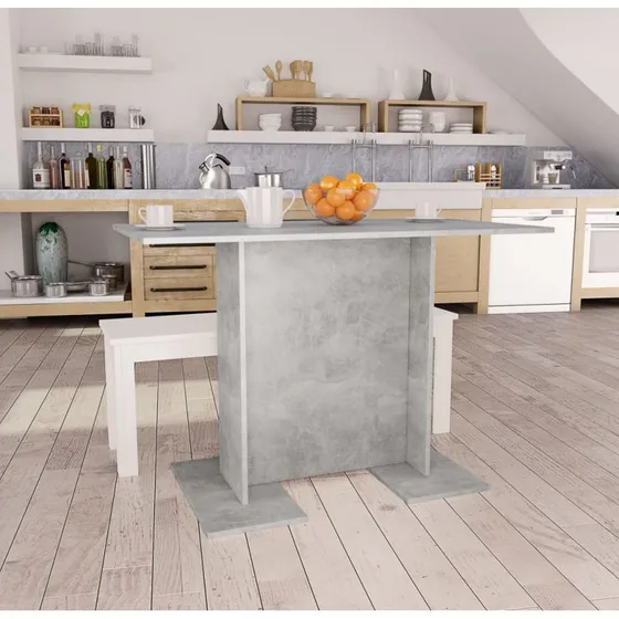 Spisebord 110x60 cm i konstrueret træ - betongrå