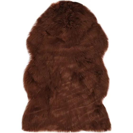 Kunstigt freskindstppe 60 x 90 cm - Brun