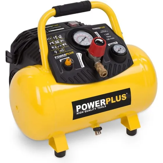 PowerPlus oliefri kompressor 12 L, 1,5 HK (op til 10 bar)
