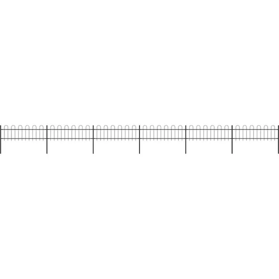 Sort havehegn i stl 10,2 m (6 paneler)