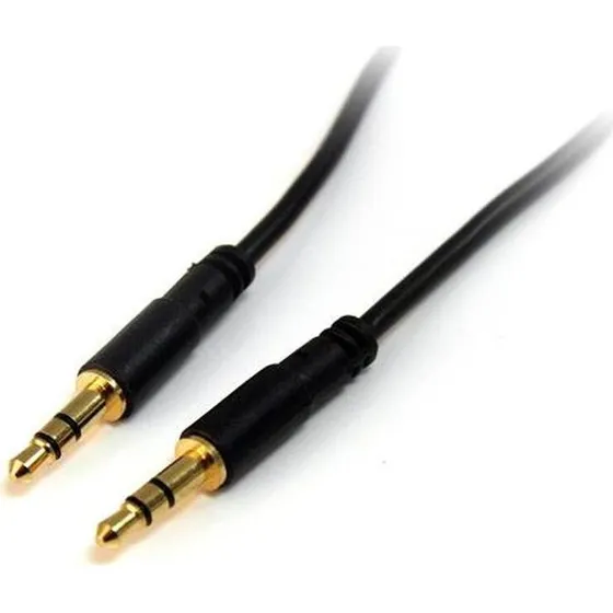 StarTech 3,5 mm AUX lydkabel 4,6 m – slim, sort