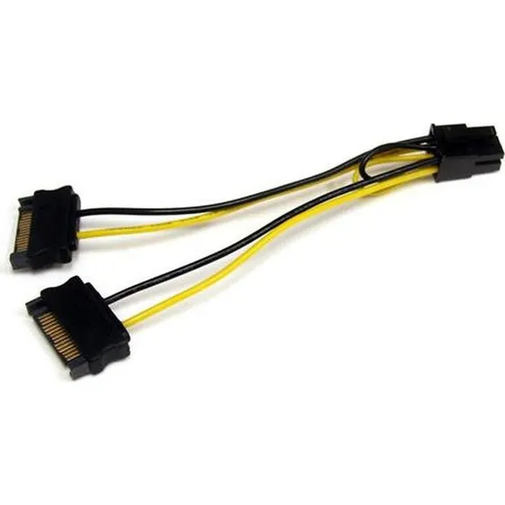 StarTech SATA til PCIe 6-pin strmkabel 15 cm