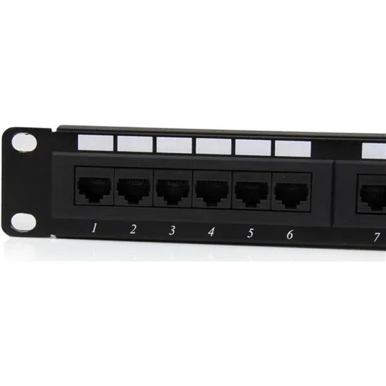 StarTech 24-port Cat6 UTP 1U RJ45 Patchpanel, sort