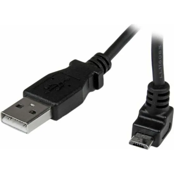 StarTech 1 m Micro USB-kabel 90° (USB 2.0) - sort
