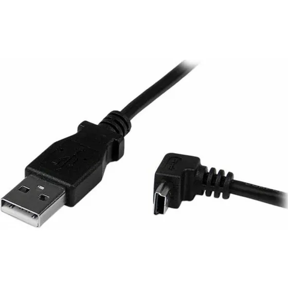 StarTech USB-kabel 2 m – USB A til Mini-B 90° (sort)