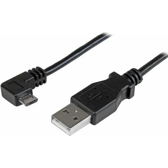 StarTech USB-A til Micro-USB vinkelkabel 1 m – Sort