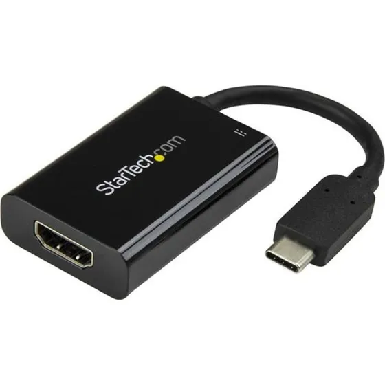 StarTech USB-C til HDMI 4K60 med 60W Power Delivery - Sort