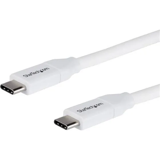StarTech USB-C til USB-C kabel 2 m – 5A PD, hvid