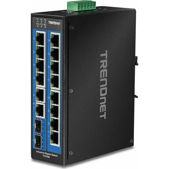 TRENDnet TI-G162 16-port Gigabit DIN-Rail Switch