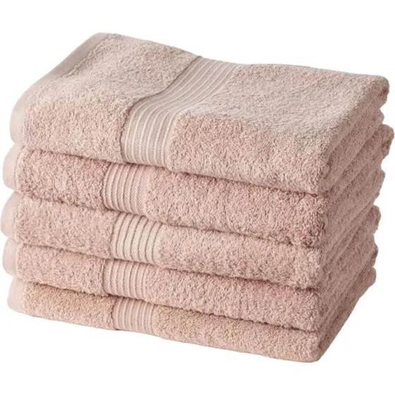 Håndklædesæt TODAY 5 stk 70x130 cm - 100% bomuld, pink