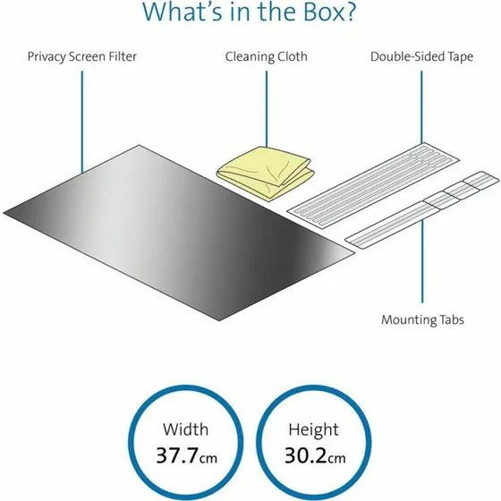 Kensington 19" Privacy Filter  16:9 aftagelig