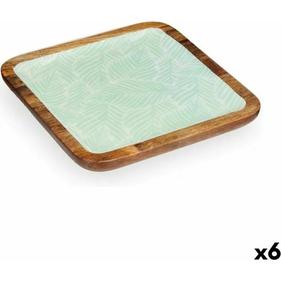 Borddekoration bladmotiv sæt á 6 – 25×25 cm