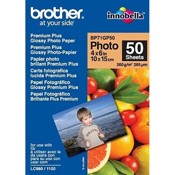 Brother BP71GP50 blankt fotopapir 1015 cm - 50 ark