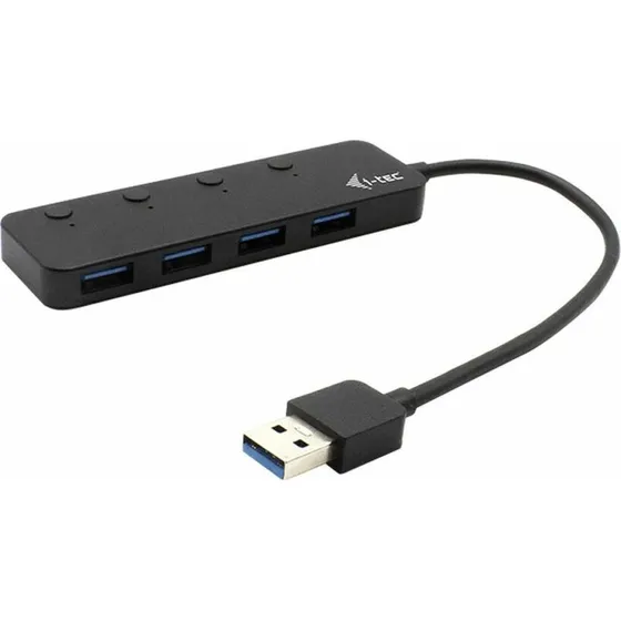 i-tec 4-Port USB 3.2 Gen 1 Hub med individuelle On/Off (Metal)