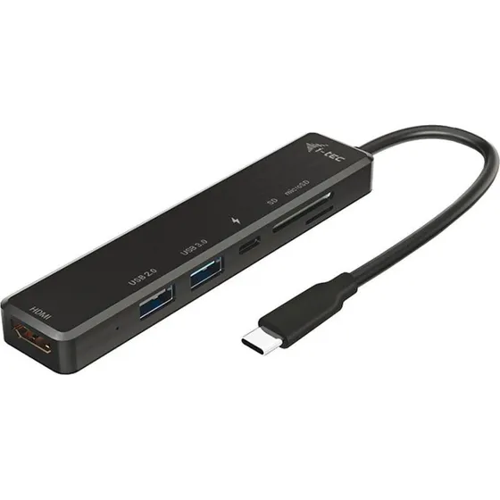 i-Tec Travel Easy USB-C Hub/Docking 60W  Sort