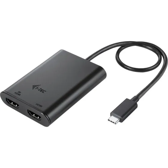 i-Tec USB-C Docking  2x HDMI Dual 4K60, sort