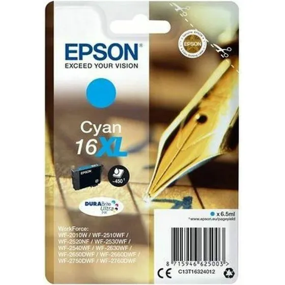 Epson 16XL C13T16324012 Cyan 6,5 ml  450 sider
