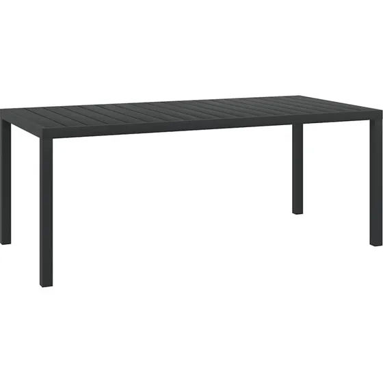 Havebord WPC & aluminium 185x90x74 cm - Sort