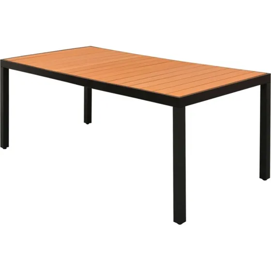 Havebord WPC med aluminiumsstel 185x90x74 cm - brun