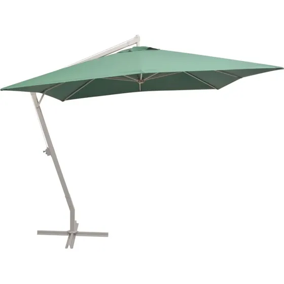 Hængeparasol 300x300 cm grøn - Aluminium, UV-bestandig