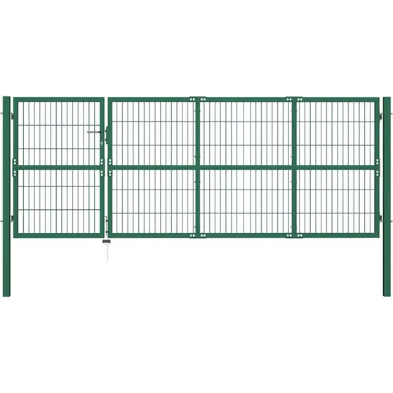 Havelge med stolper 350x120 cm pulverlakeret stl (grn)