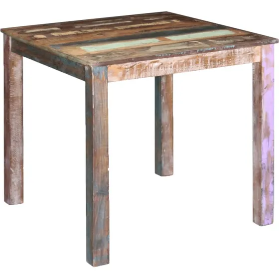 Spisebord i massivt genbrugstr 80x82x76 cm  antik stil