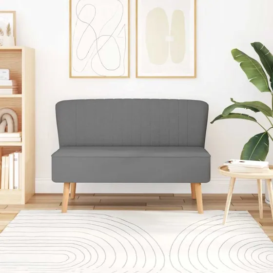 Lysegrå 2-personers stofsofa 117x55,5x77 cm