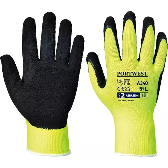 Portwest A340 Hi-Vis Grip handske Gul/Sort