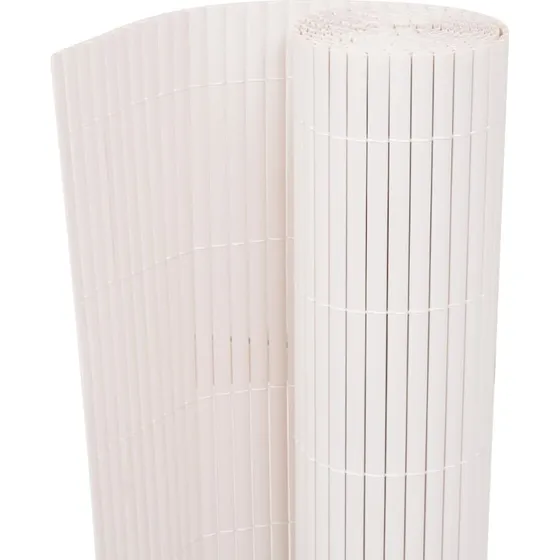 Dobbeltsidet havehegn 90x500 cm hvid - PVC