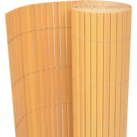 Dobbeltsidet PVC-havehegn 90 x 500 cm  gul