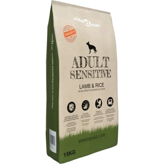 Luksustrfoder Adult Sensitive Lam & Ris 15 kg