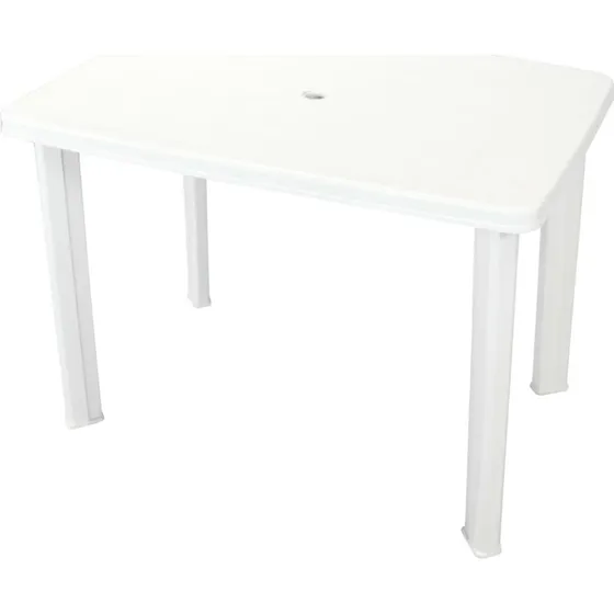Havebord i plastik 101x68x72 cm - hvid