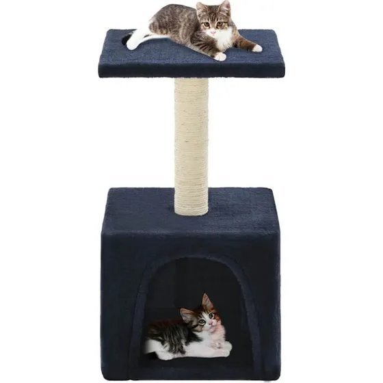 Kradsetræ til katte 55 cm med sisal - mørkeblå