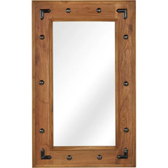 Spejl i massivt akacietr 50 x 80 cm