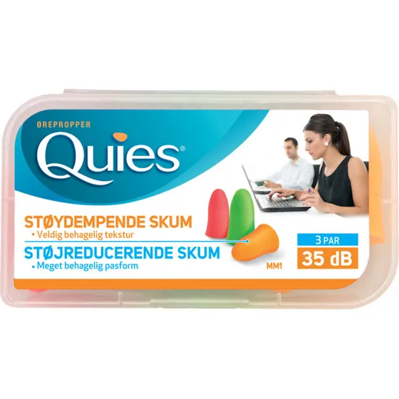 Quies Skum ørepropper 3 par (35 dB)